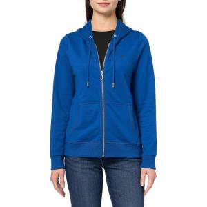 Nautica Women’s Solid Zipper Long Sleeve Hoodie Sweatshirt(True Blue)