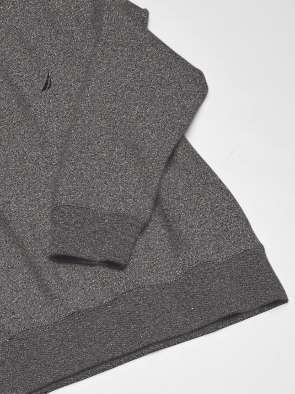 imageNAUTICA mens Solid 14 Zip Fleece SweatshirtCharcoal Heather