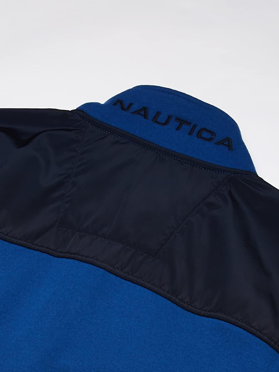 imageNAUTICA mens Solid 14 Zip Fleece SweatshirtMonaco Blue