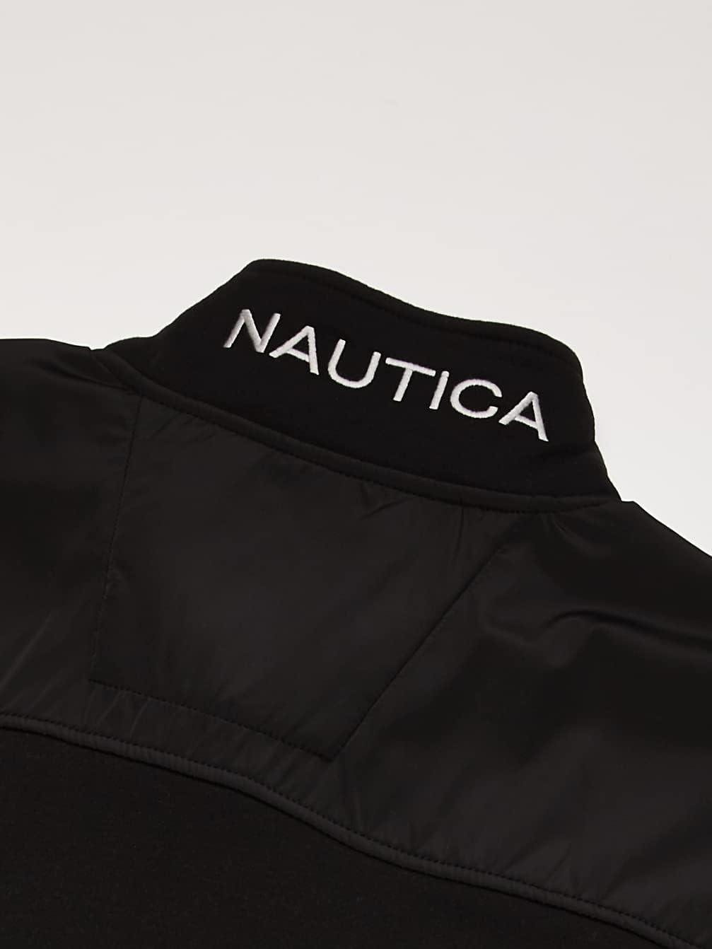 imageNAUTICA mens Solid 14 Zip Fleece SweatshirtTrue Black