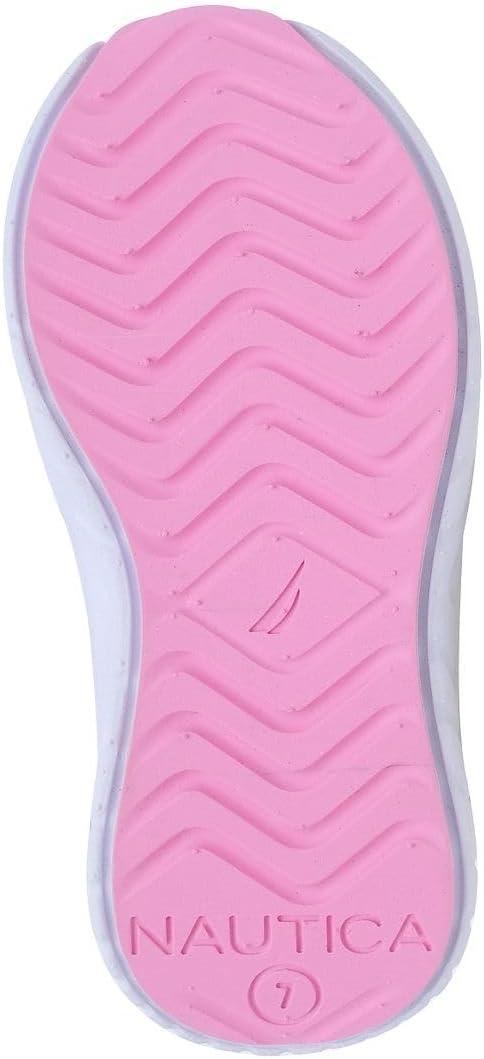 imageNautica Girls SlipOn Sneaker Athletic Running Kids Shoe for Walking Running Tennis and Sports ToddlerLittle KidBlack Bright Gradient
