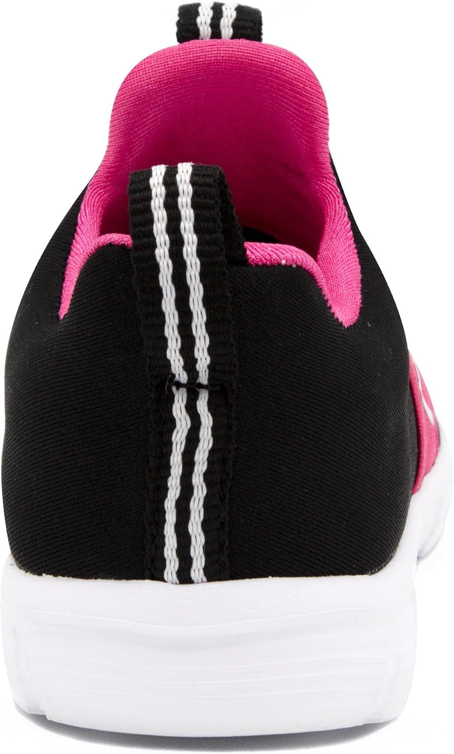 imageNautica Girls SlipOn Sneaker Athletic Running Kids Shoe for Walking Running Tennis and Sports ToddlerLittle KidBlackPink