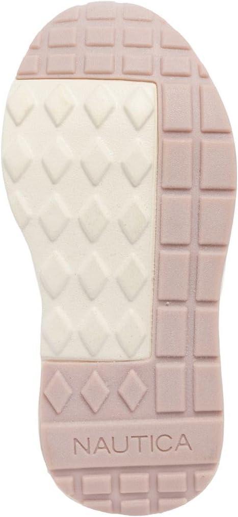 imageNautica Girls Sneakers Athletic Walking Shoes for Play and Everyday Wear Comfortable Casual Toddler and Youth Bungee and LaceUpBone Blush