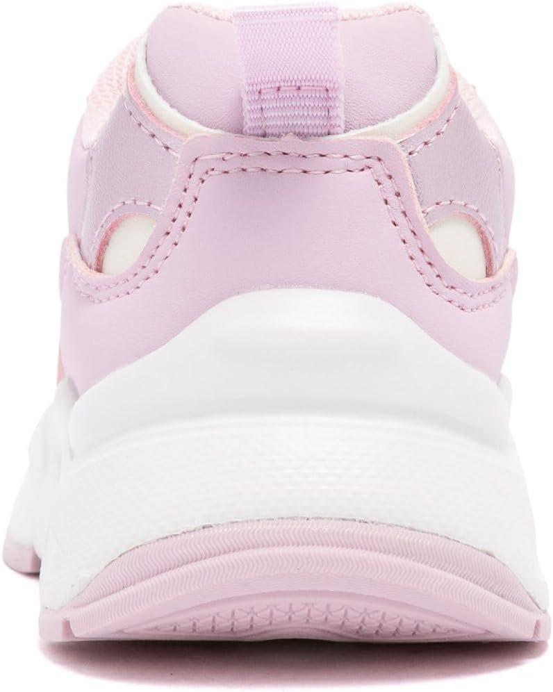 imageNautica Girls Sneakers Athletic Walking Shoes for Play and Everyday Wear Comfortable Casual Toddler and Youth Bungee and LaceUpPink Pearljanis