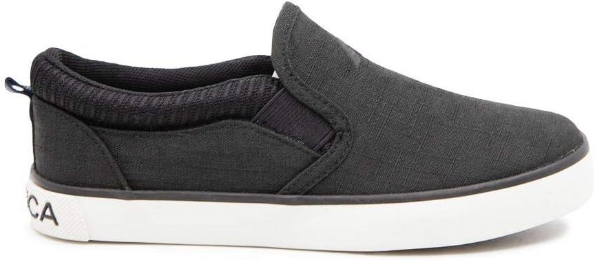 imageNautica Kids SlipOn Sneakers Casual LowTop Shoes for Boys and Girls Comfortable Athletic Style for School Play and Everyday Wear ToddlerLittle KidBig Kid SizesBennettblack