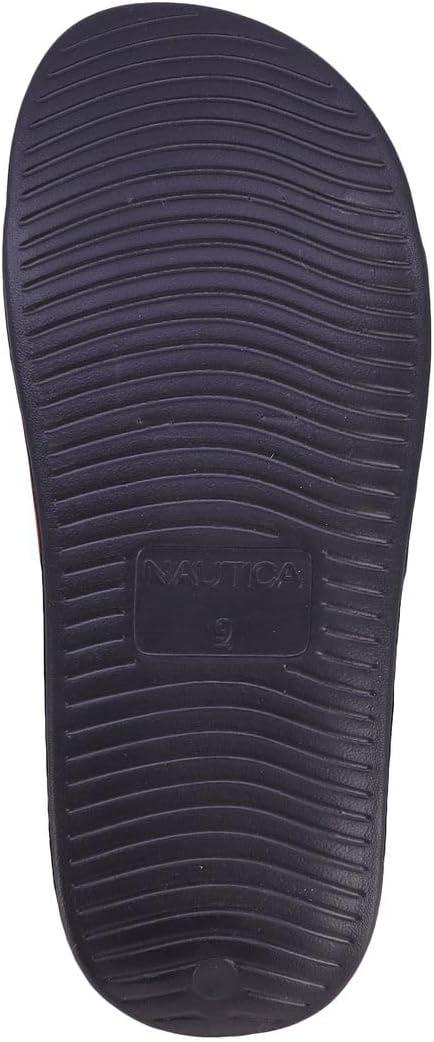 imageNautica Mens Athletic Slide Sandal Adjustable Straps Comfort SlipOnBower 2blackWhiteRed