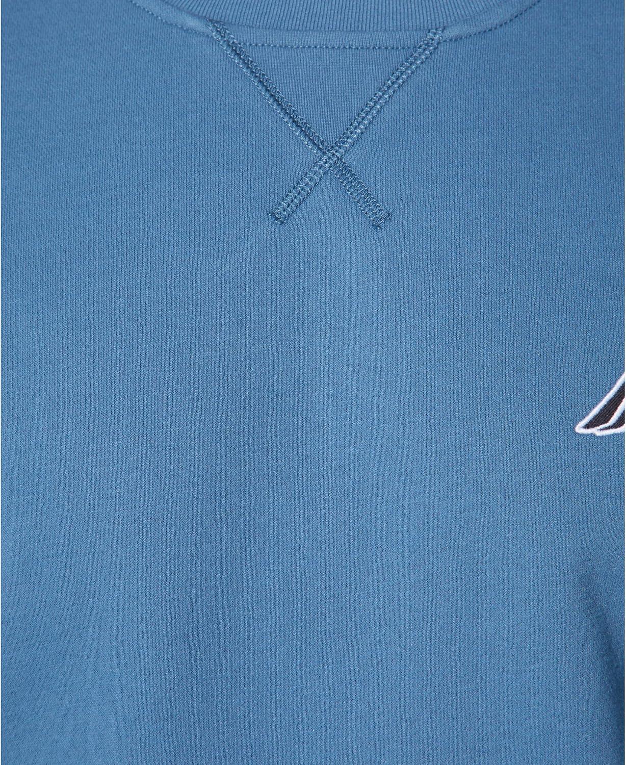 imageNautica Mens Basic Crew Neck Fleece SweatshirtBlue Stern