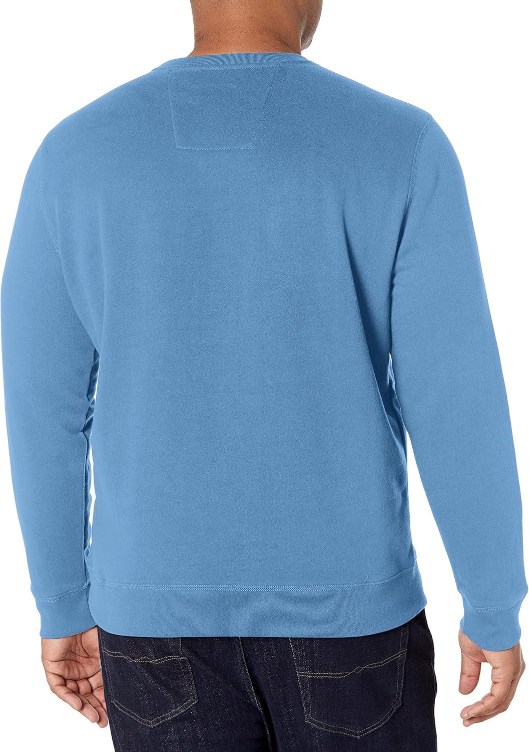 imageNautica Mens Basic Crew Neck Fleece SweatshirtBlue Stern