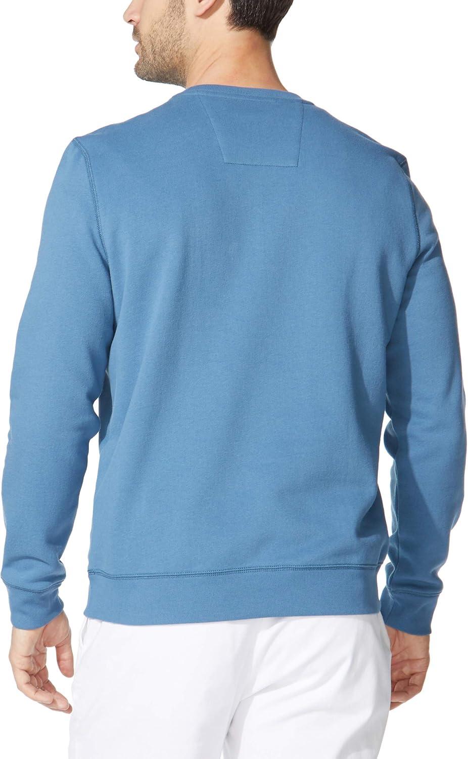 imageNautica Mens Basic Crew Neck Fleece SweatshirtBlue Stern