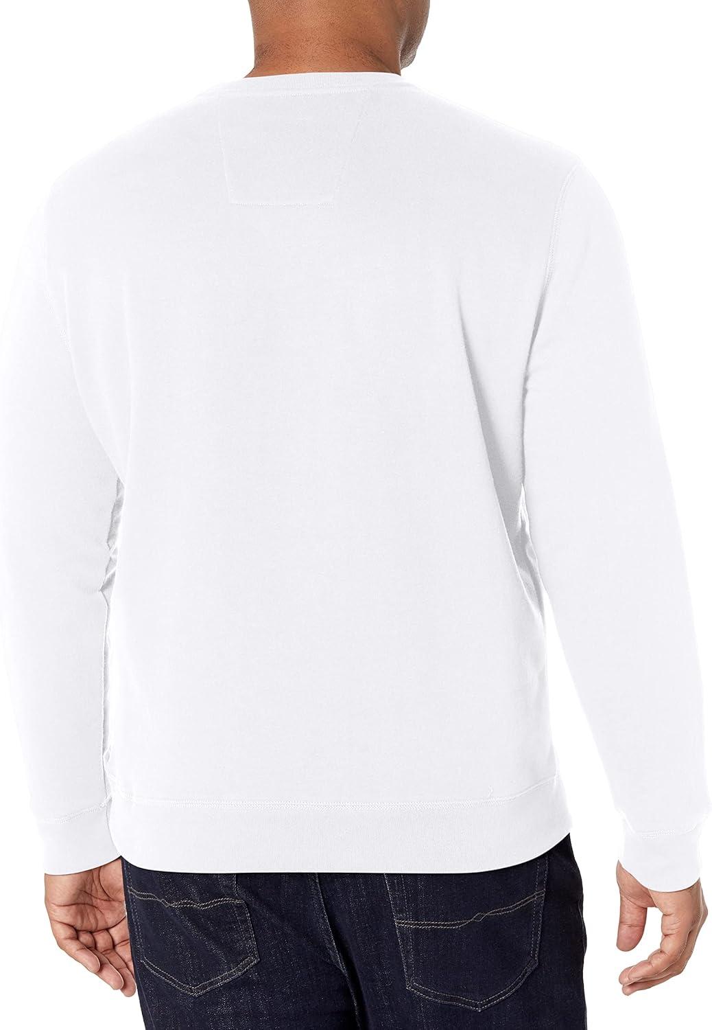 imageNautica Mens Basic Crew Neck Fleece SweatshirtBright White