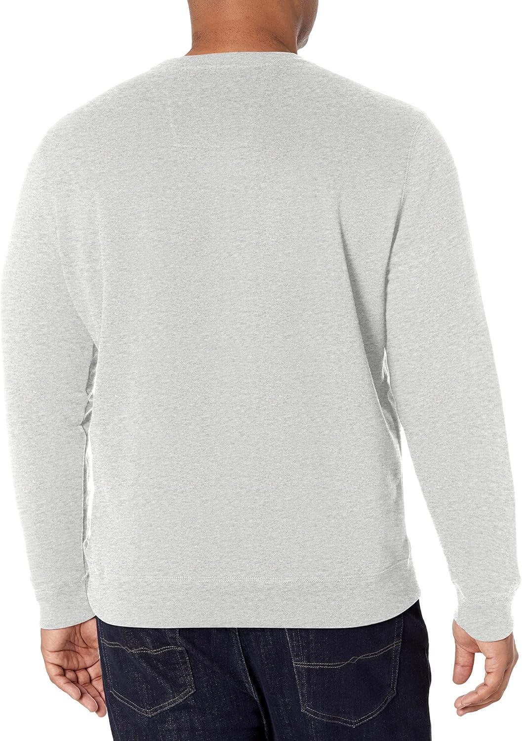 imageNautica Mens Basic Crew Neck Fleece SweatshirtGrey Heather