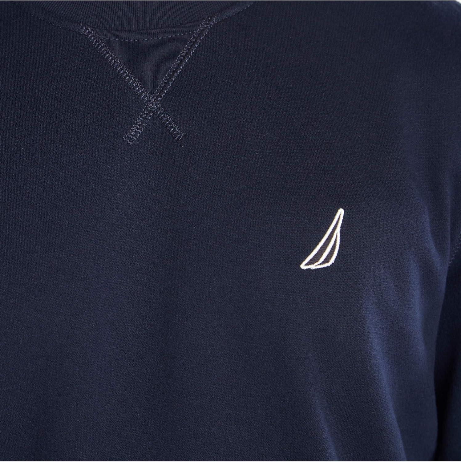 imageNautica Mens Basic Crew Neck Fleece SweatshirtNavy
