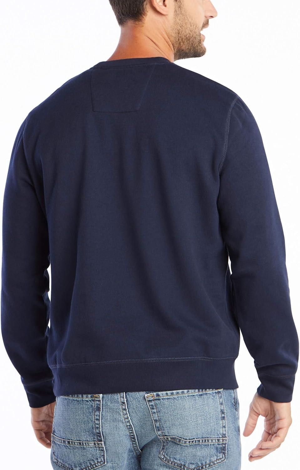imageNautica Mens Basic Crew Neck Fleece SweatshirtNavy