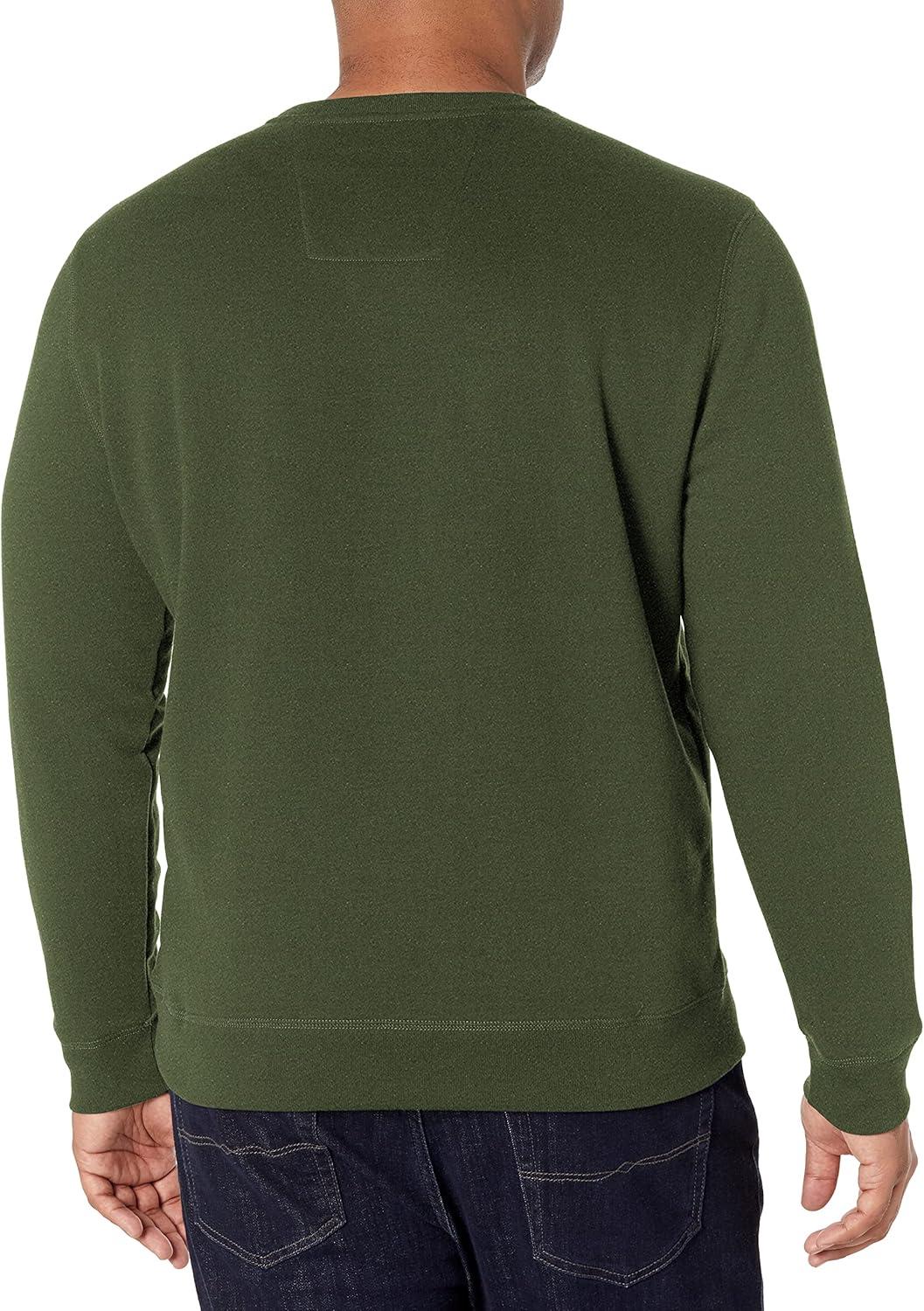 imageNautica Mens Basic Crew Neck Fleece SweatshirtPine Forest