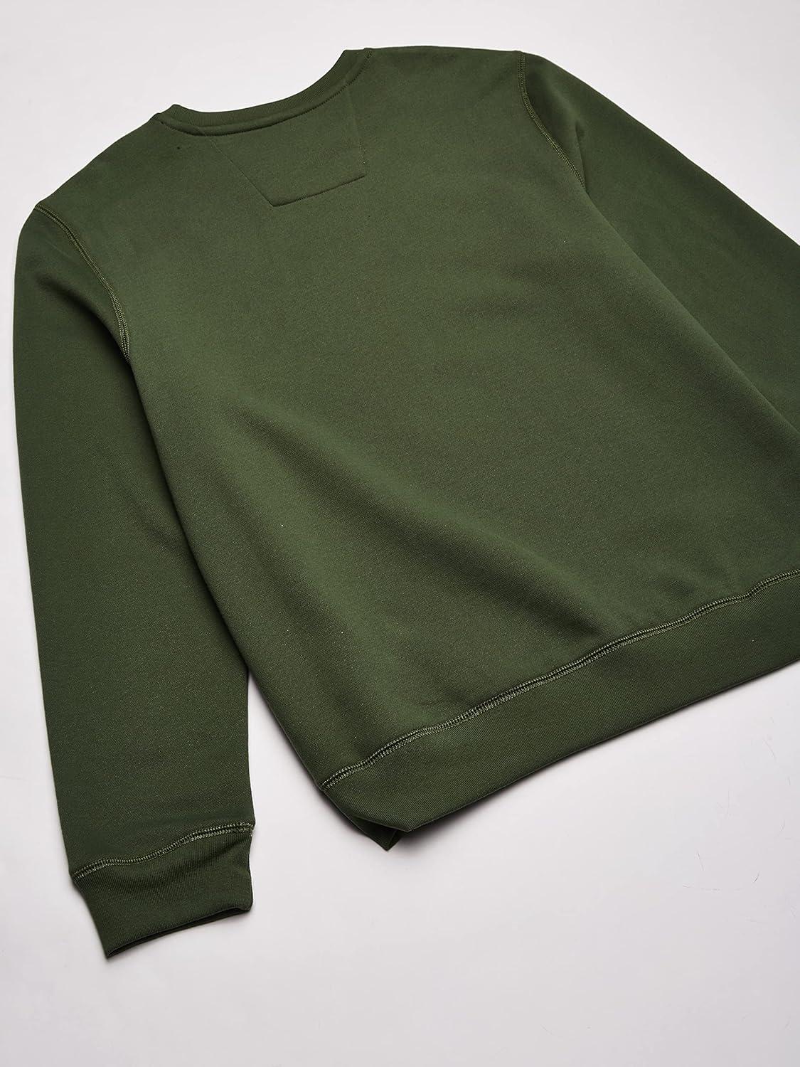 imageNautica Mens Basic Crew Neck Fleece SweatshirtPine Forest