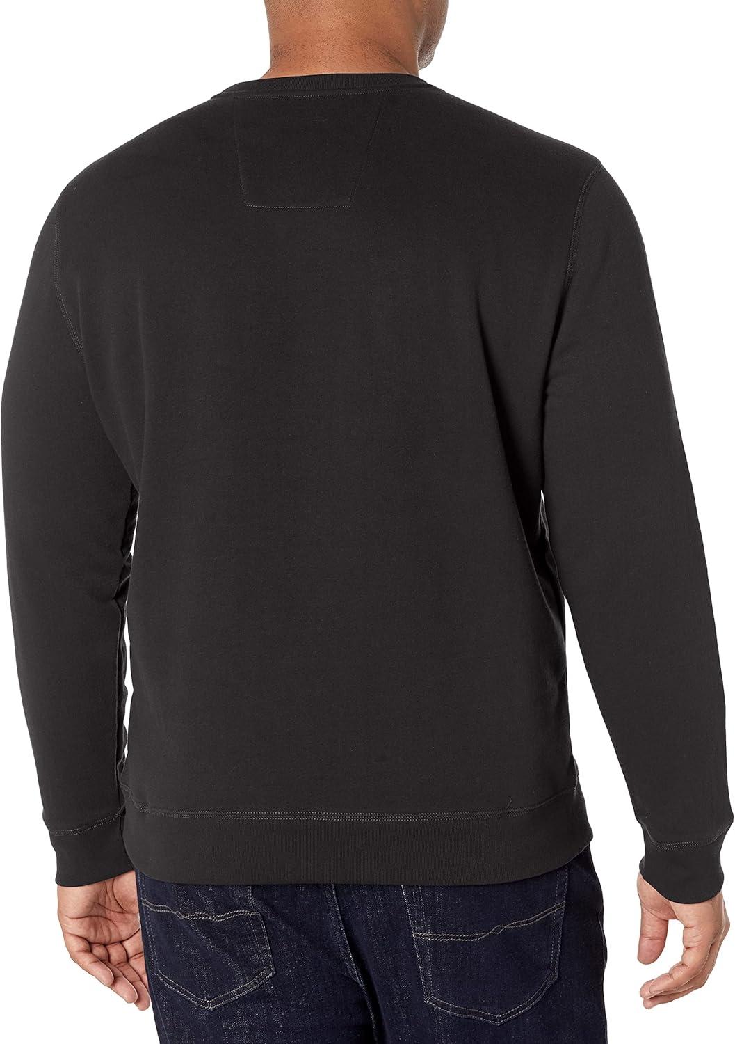 imageNautica Mens Basic Crew Neck Fleece SweatshirtTrue Black