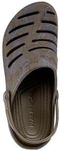 imageNautica Mens Clogs Athletic Sports Sandal SlipOn with Adjustable Back Strap Water ShoesFuzzy Slippers River EdgeCamo River Edge