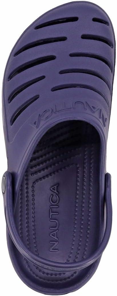 imageNautica Mens Clogs Athletic Sports Sandal SlipOn with Adjustable Back Strap Water ShoesFuzzy Slippers River EdgeNavy River Edge