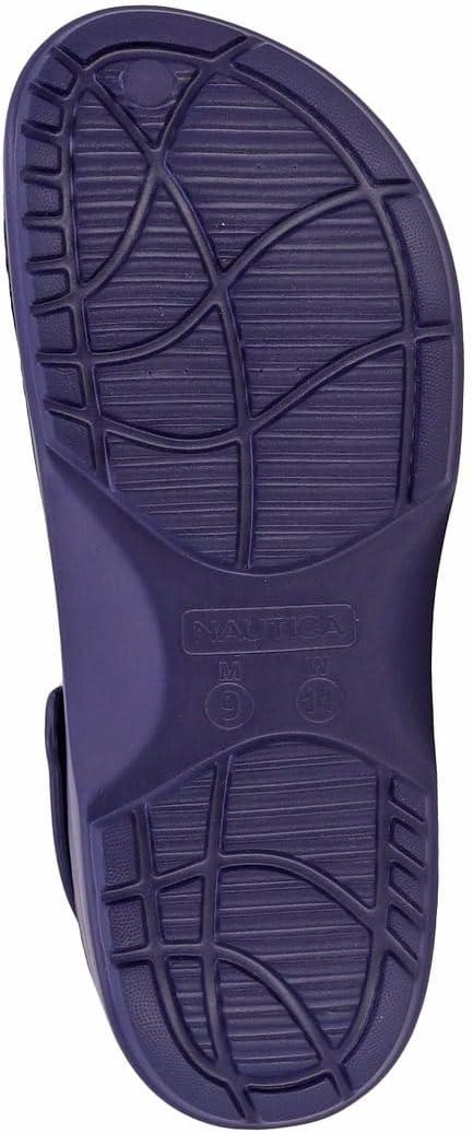 imageNautica Mens Clogs Athletic Sports Sandal SlipOn with Adjustable Back Strap Water ShoesFuzzy Slippers River EdgeNavy River Edge