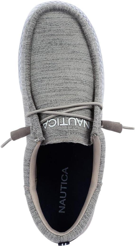 imageNautica Mens Comfort Loafers SlipOn Boat Shoe Lightweight Casual Stretch SneakerRushfordHeather Grey