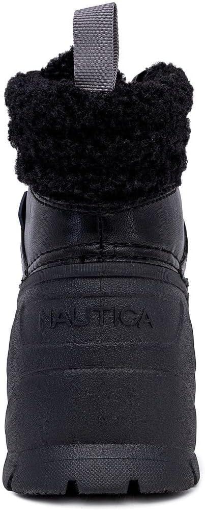 imageNautica Mens Duck Boots Waterproof Shell Insulated Snow and Rain Boot LaceUp Winter Shoe Channing Extended Sizes 716Blacktoyon Mid
