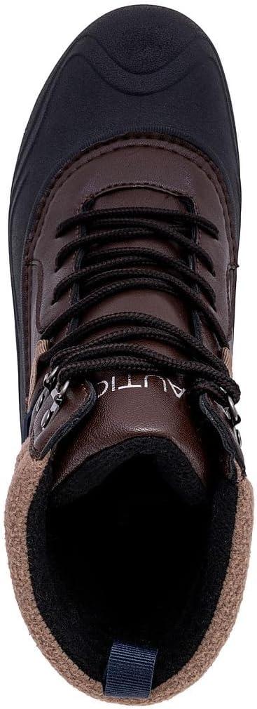 imageNautica Mens Duck Boots Waterproof Shell Insulated Snow and Rain Boot LaceUp Winter Shoe Channing Extended Sizes 716Chocolatetoyon Mid
