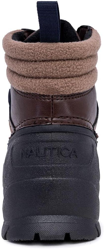 imageNautica Mens Duck Boots Waterproof Shell Insulated Snow and Rain Boot LaceUp Winter Shoe Channing Extended Sizes 716Chocolatetoyon Mid