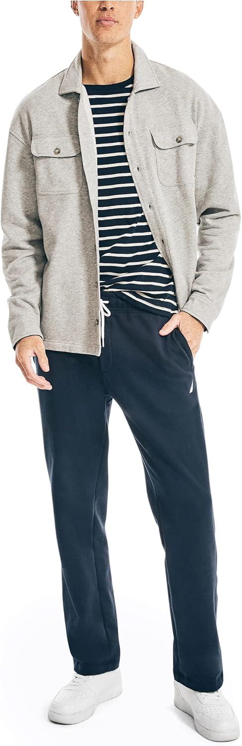 imageNautica Mens Fleece Buttonup ShirtGrey Heather