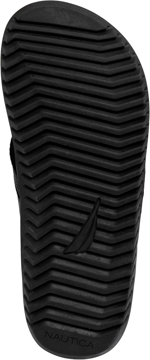 imageNautica Mens Flip Flop Beach Sandal Boat Slide Water SlippersBlackfriedrich