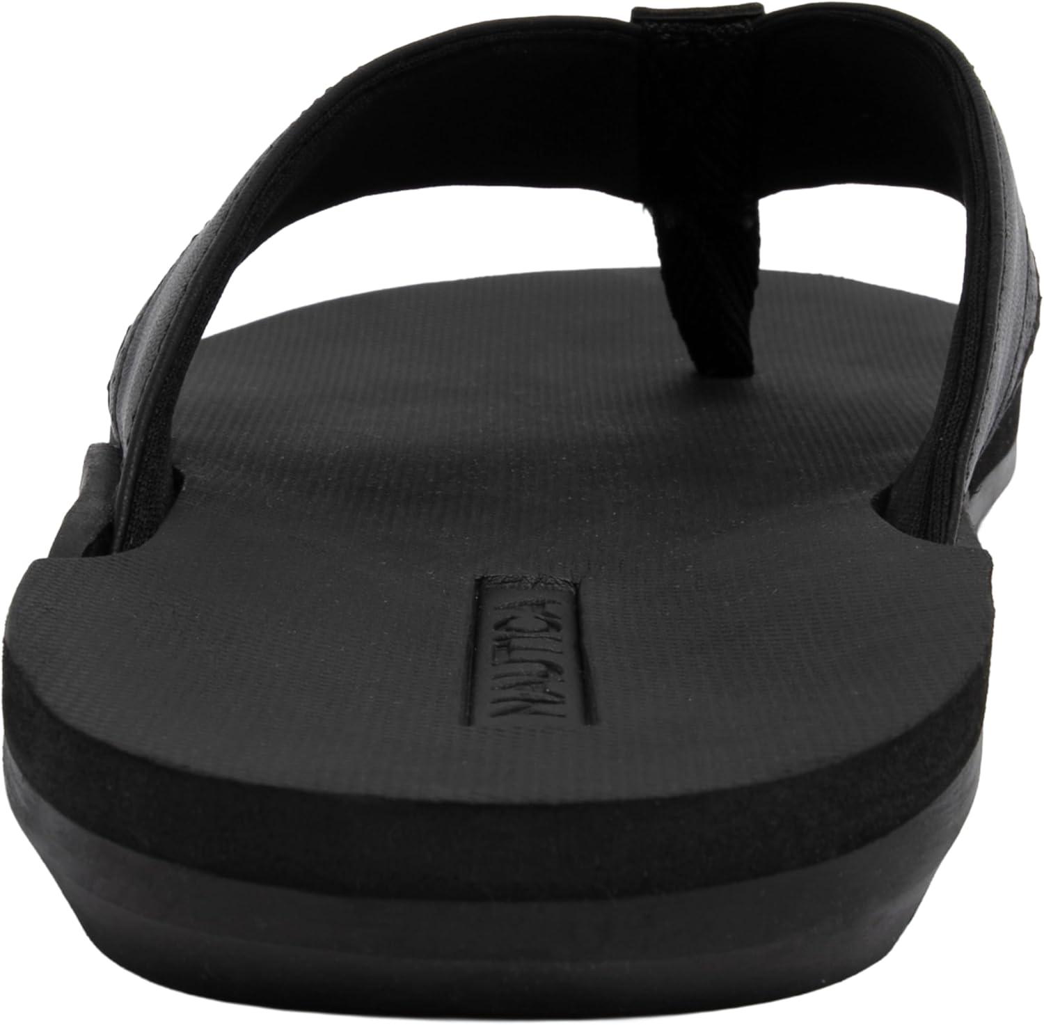 imageNautica Mens Flip Flop Beach Sandal Boat Slide Water SlippersBlackfriedrich