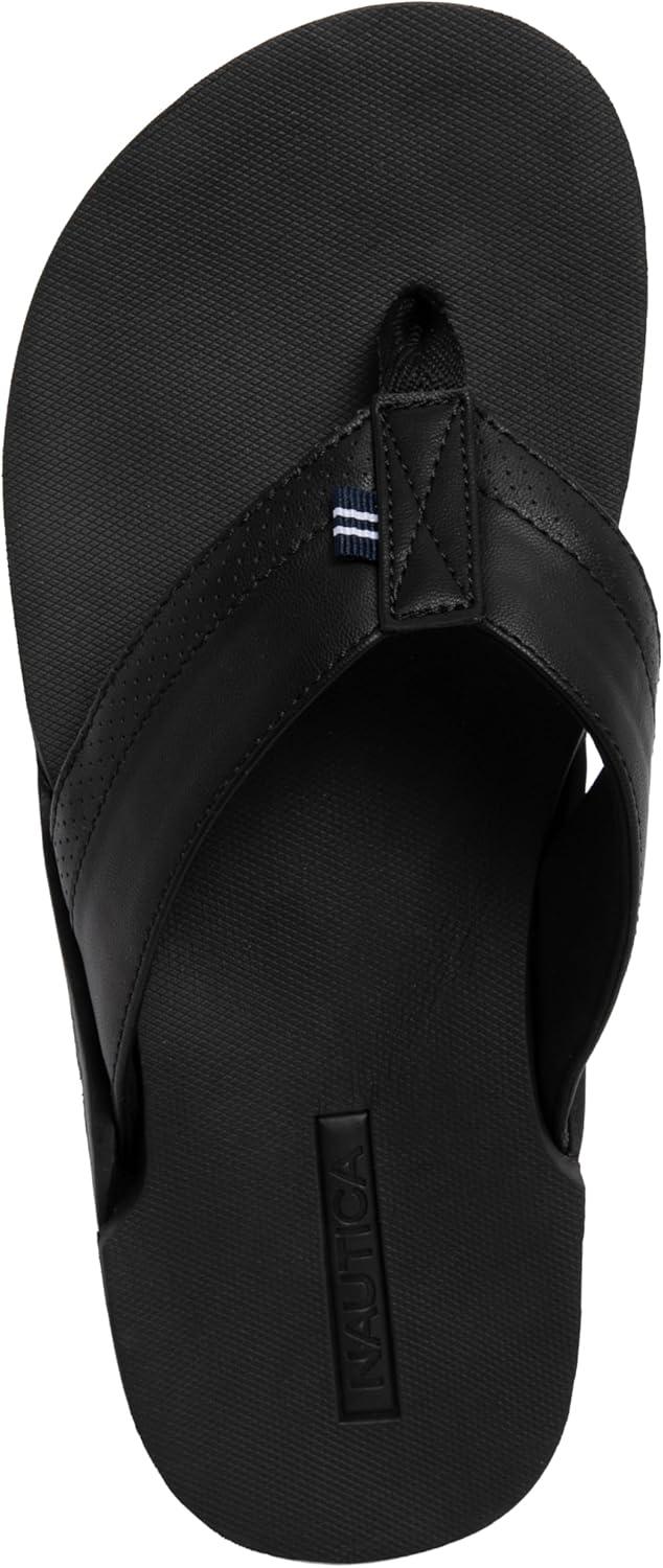 imageNautica Mens Flip Flop Beach Sandal Boat Slide Water SlippersBlackfriedrich