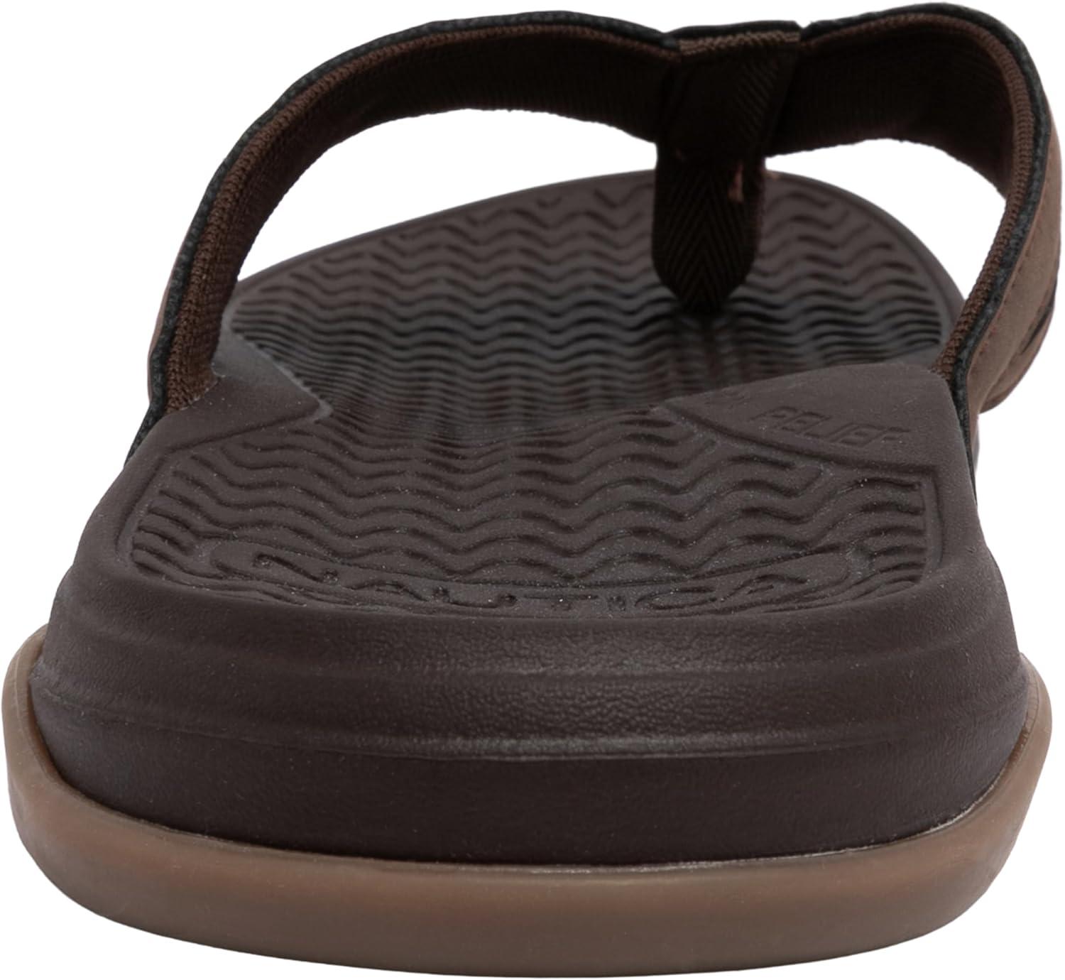 imageNautica Mens Flip Flop Beach Sandal Boat Slide Water SlippersChocolatedanix