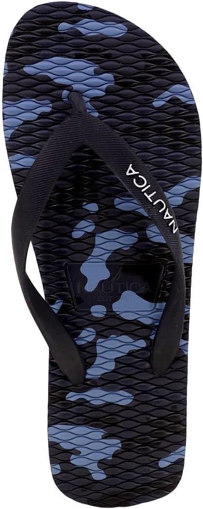 imageNautica Mens Flip Flop Beach Sandal Boat Slide Water SlippersJirennavy Camo