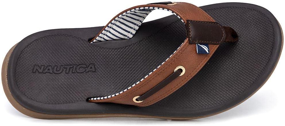 imageNautica Mens Flip Flop Beach Sandal Boat Slide Water SlippersTancasted