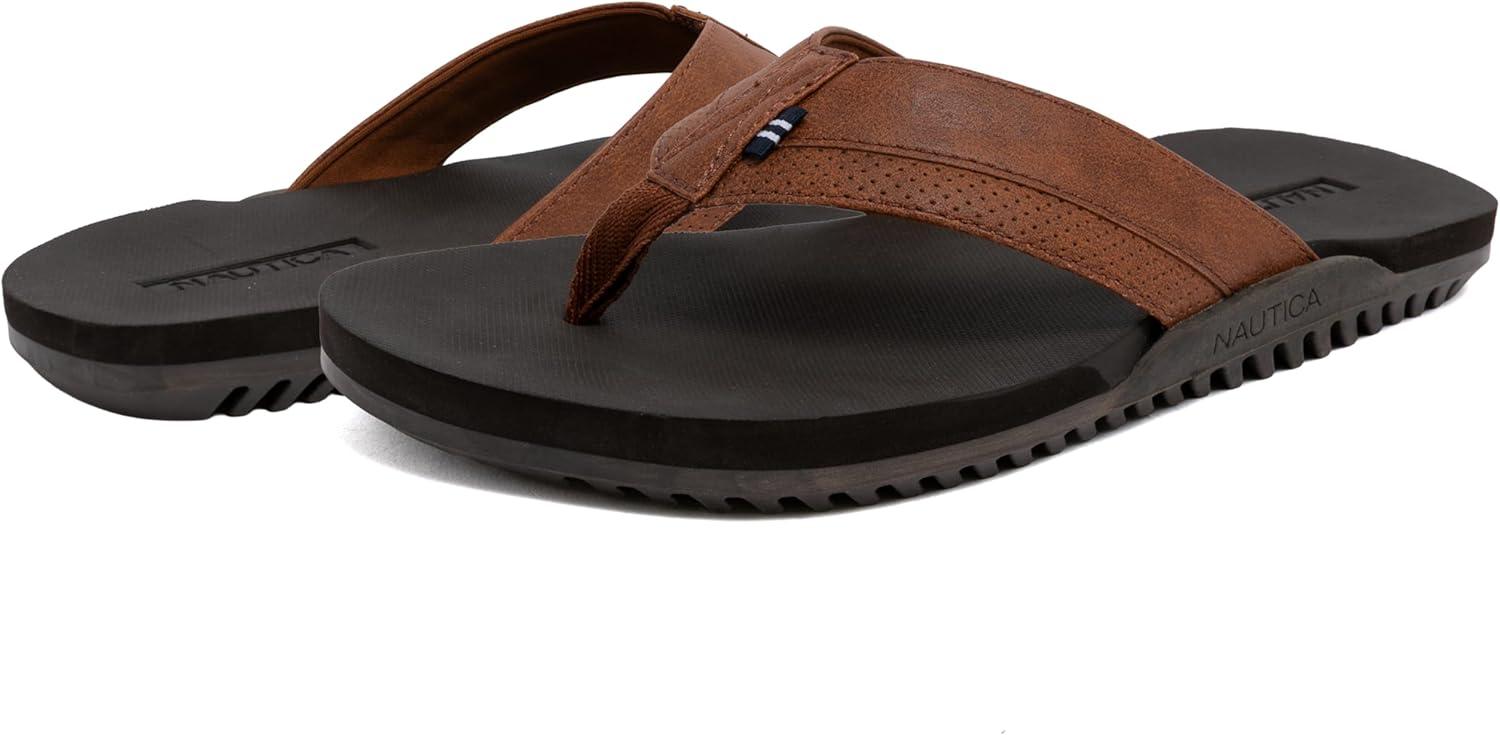 imageNautica Mens Flip Flop Beach Sandal Boat Slide Water SlippersTanfriedrich
