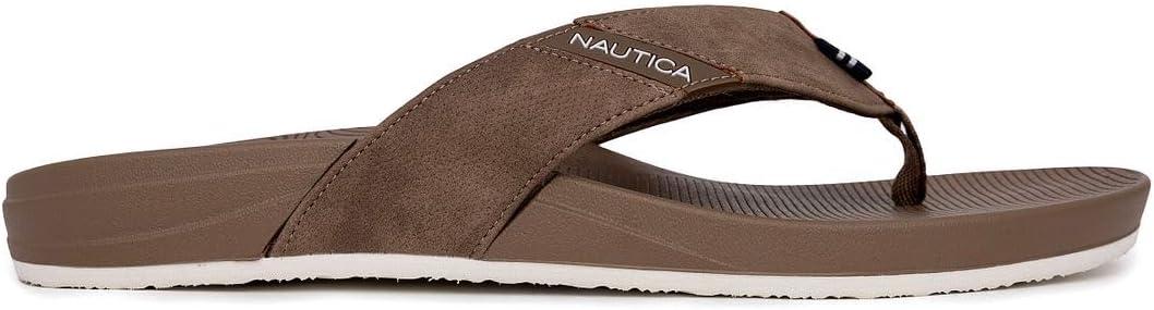 imageNautica Mens Flip Flop Beach Sandal Boat Slide Water SlippersToffeewelsey