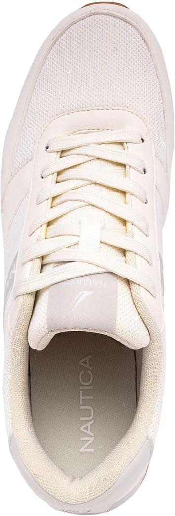 imageNautica Mens LaceUp Sneakers Casual Stylish and Comfortable for WalkingBone Whiteoutfall 3