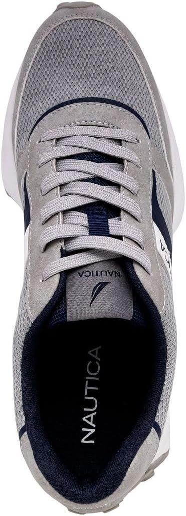 imageNautica Mens LaceUp Sneakers Casual Stylish and Comfortable for WalkingGrey Navyoutfall 4