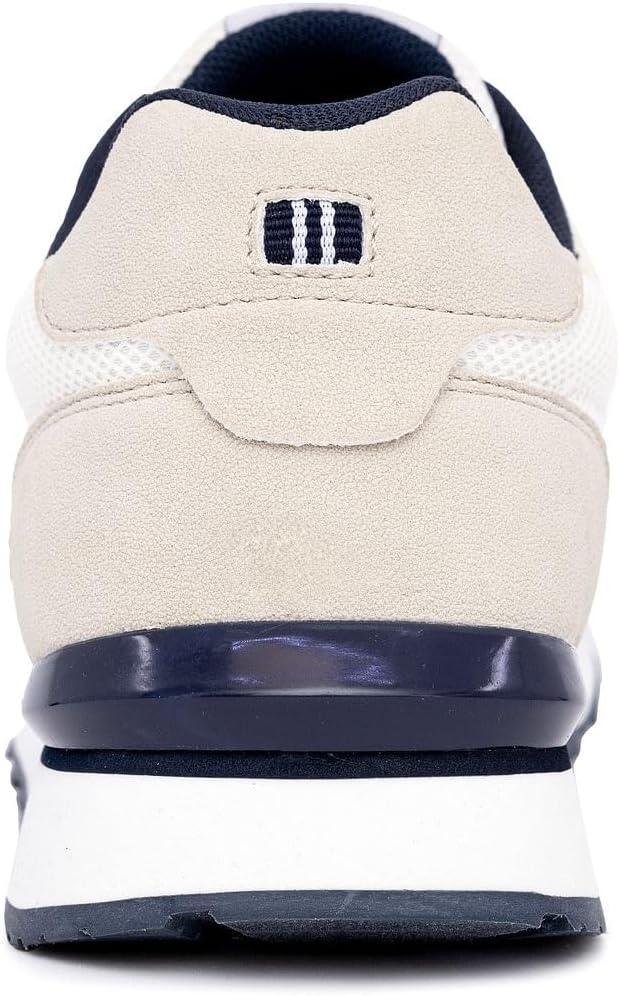 imageNautica Mens LaceUp Sneakers Casual Stylish and Comfortable for WalkingWhite Navy Greyoutfall 3