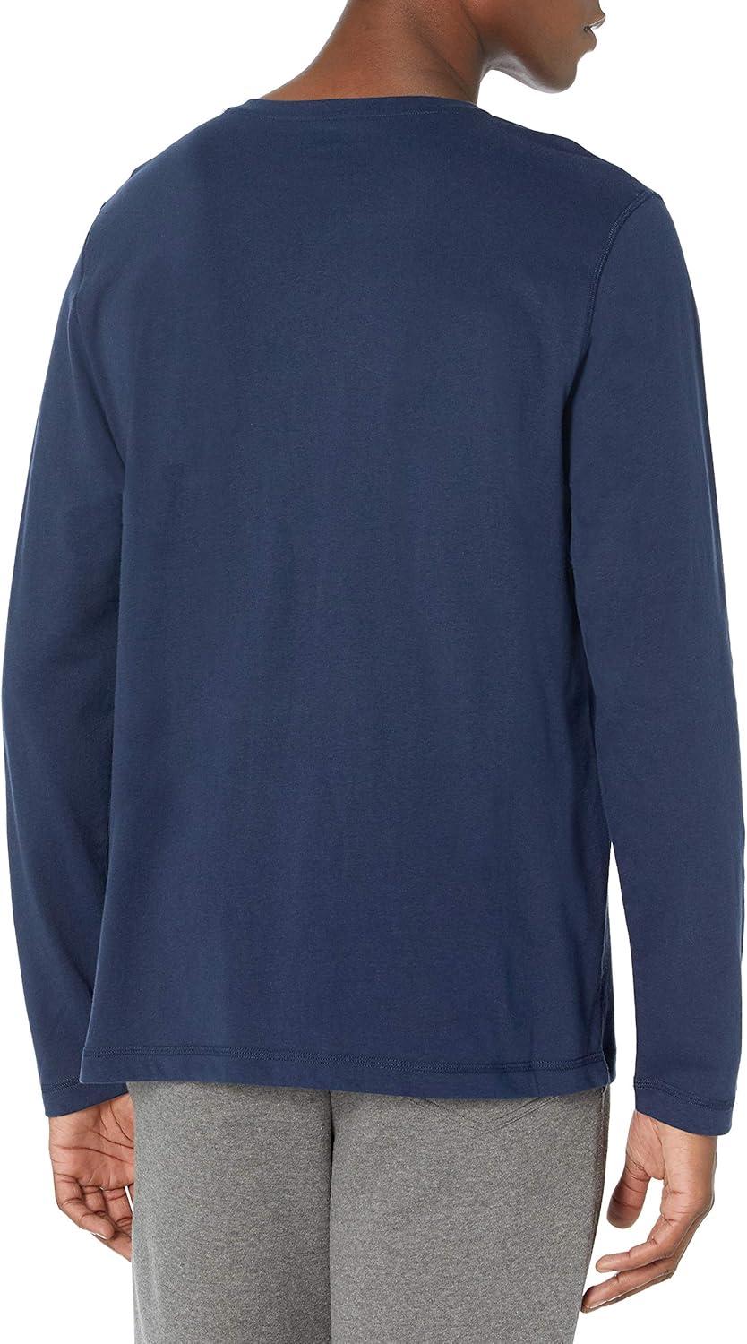 imageNautica Mens Long Sleeve Henley Pajama TopIndigo