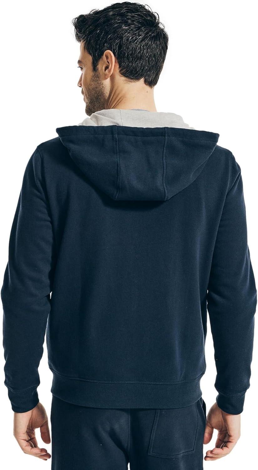 imageNautica Mens Nautica Mens Anchor Fleece Fullzip HoodieNavy Seas