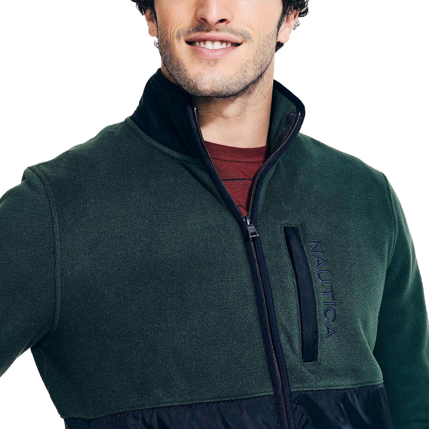 imageNautica Mens Nautica Nautex Fullzip SweatshirtBayou Green
