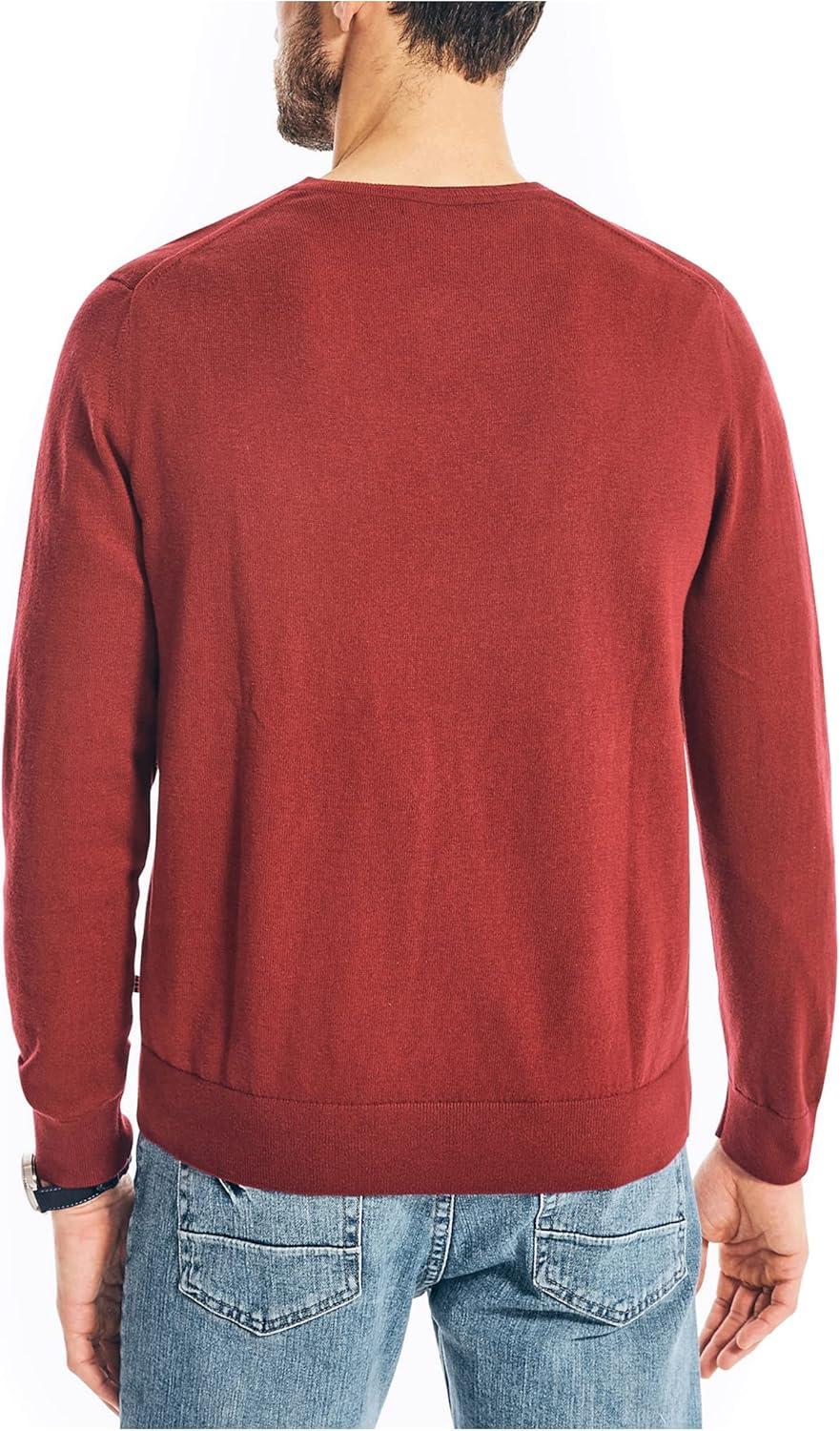 imageNautica Mens Nautica Navtech VNeck SweaterBiking Red