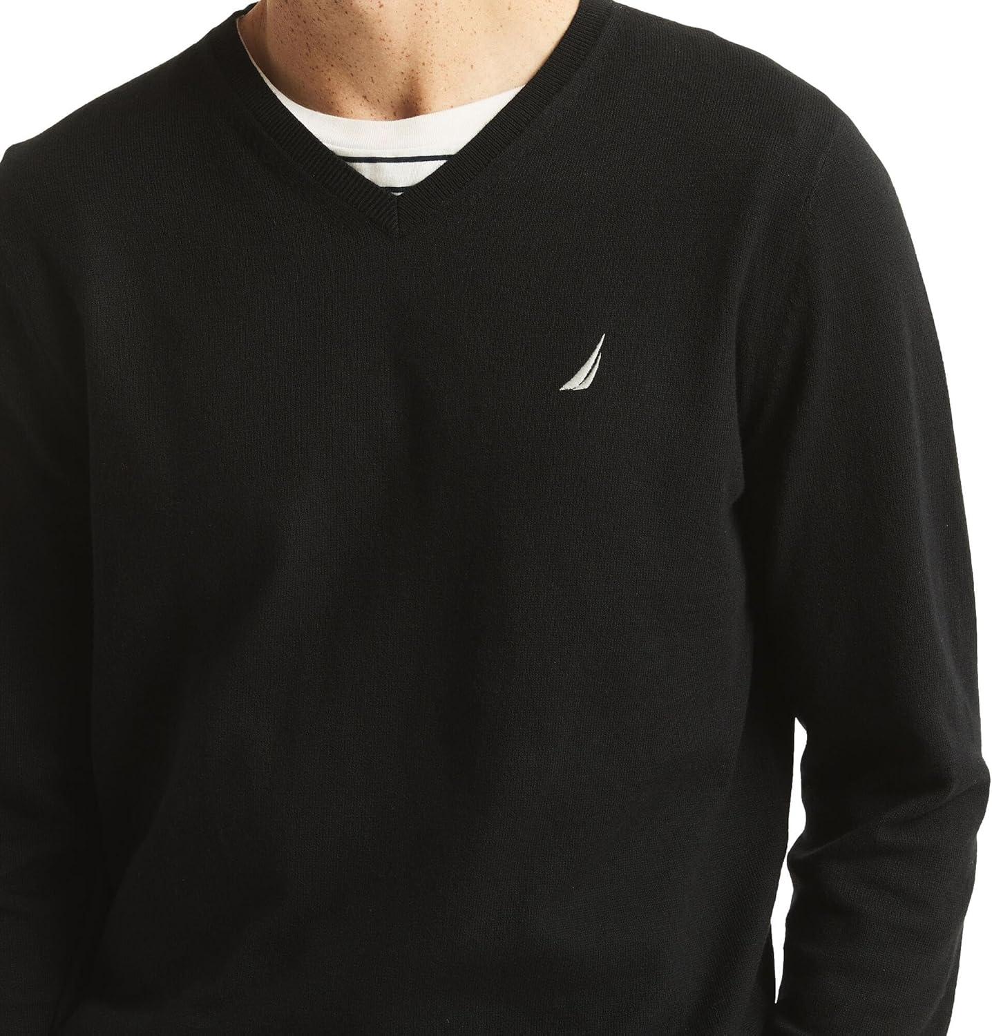 imageNautica Mens Nautica Navtech VNeck SweaterBlack