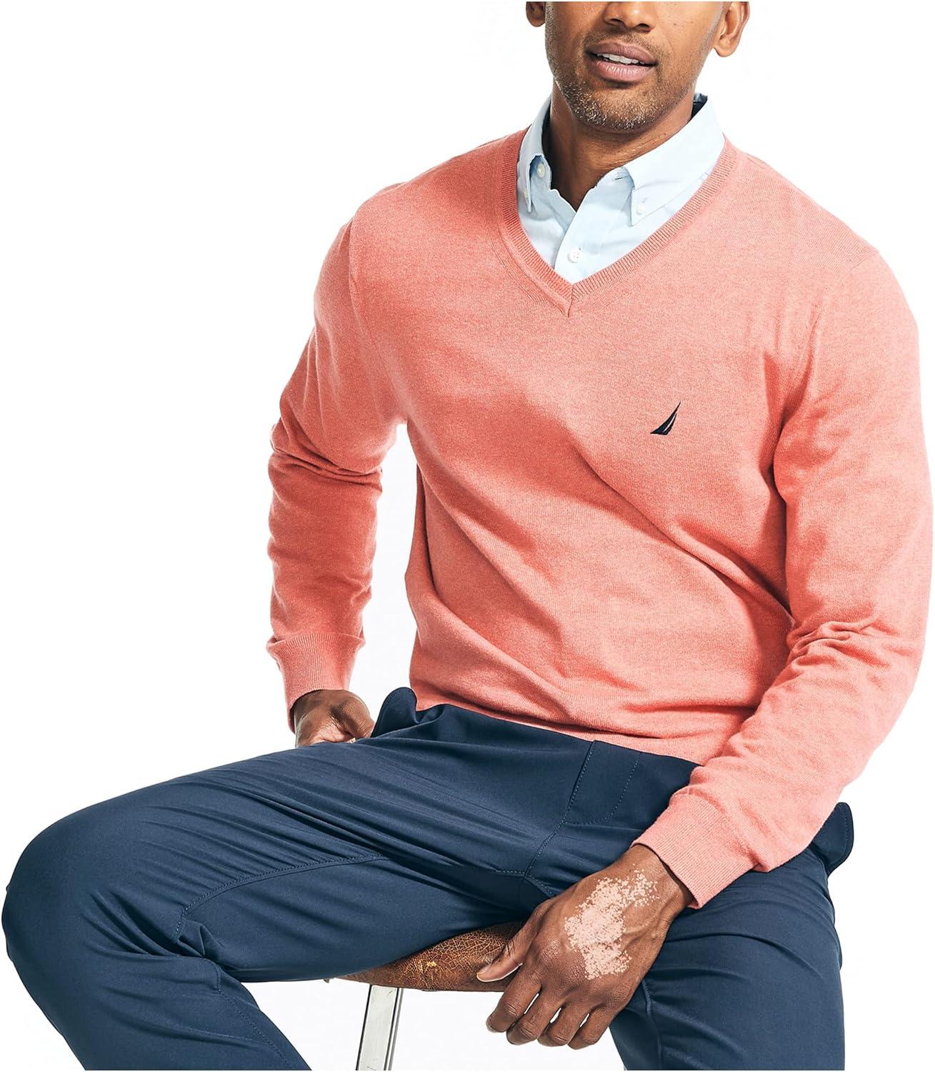 imageNautica Mens Nautica Navtech VNeck SweaterCruise Heather