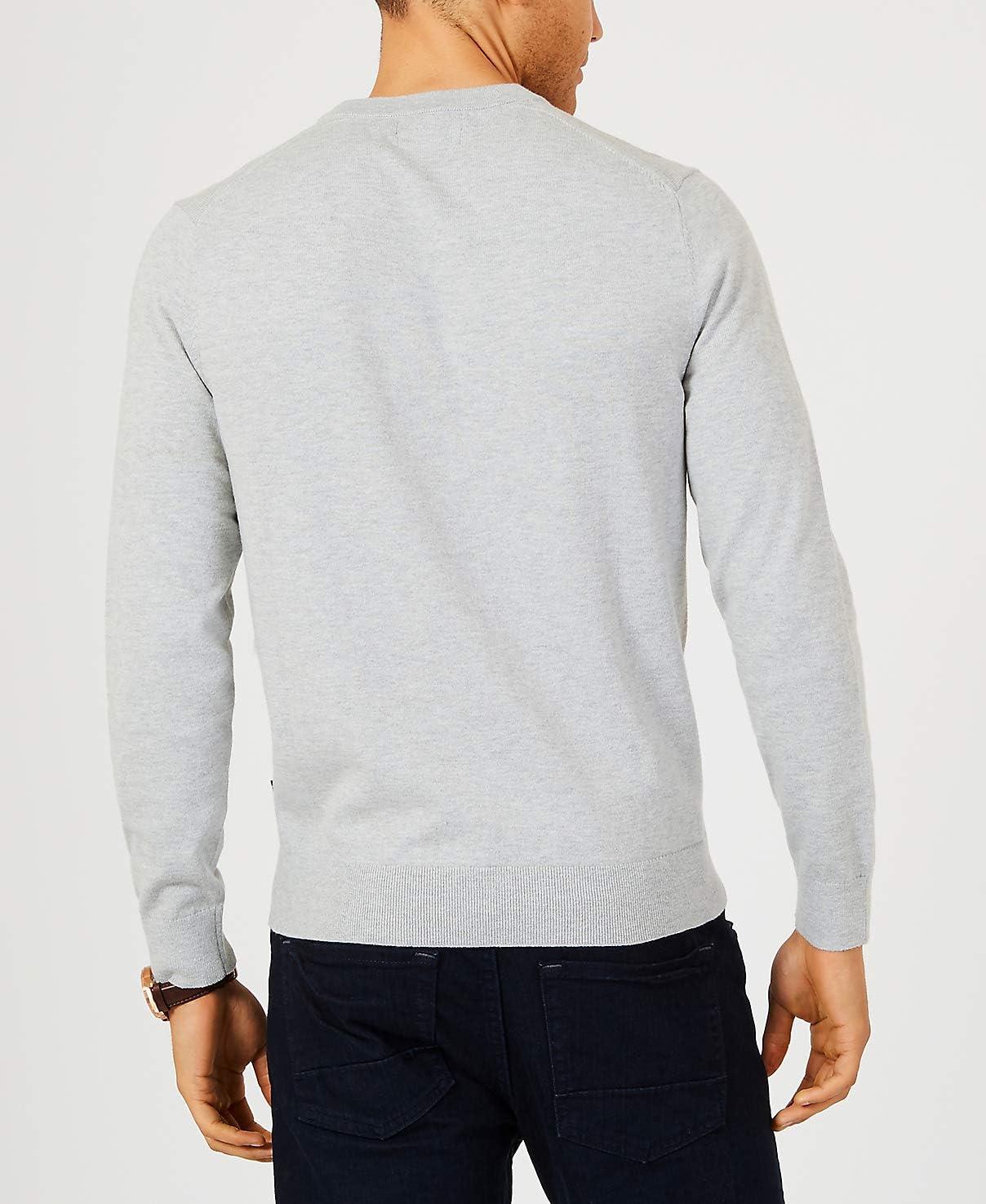 imageNautica Mens Nautica Navtech VNeck SweaterGrey Heather