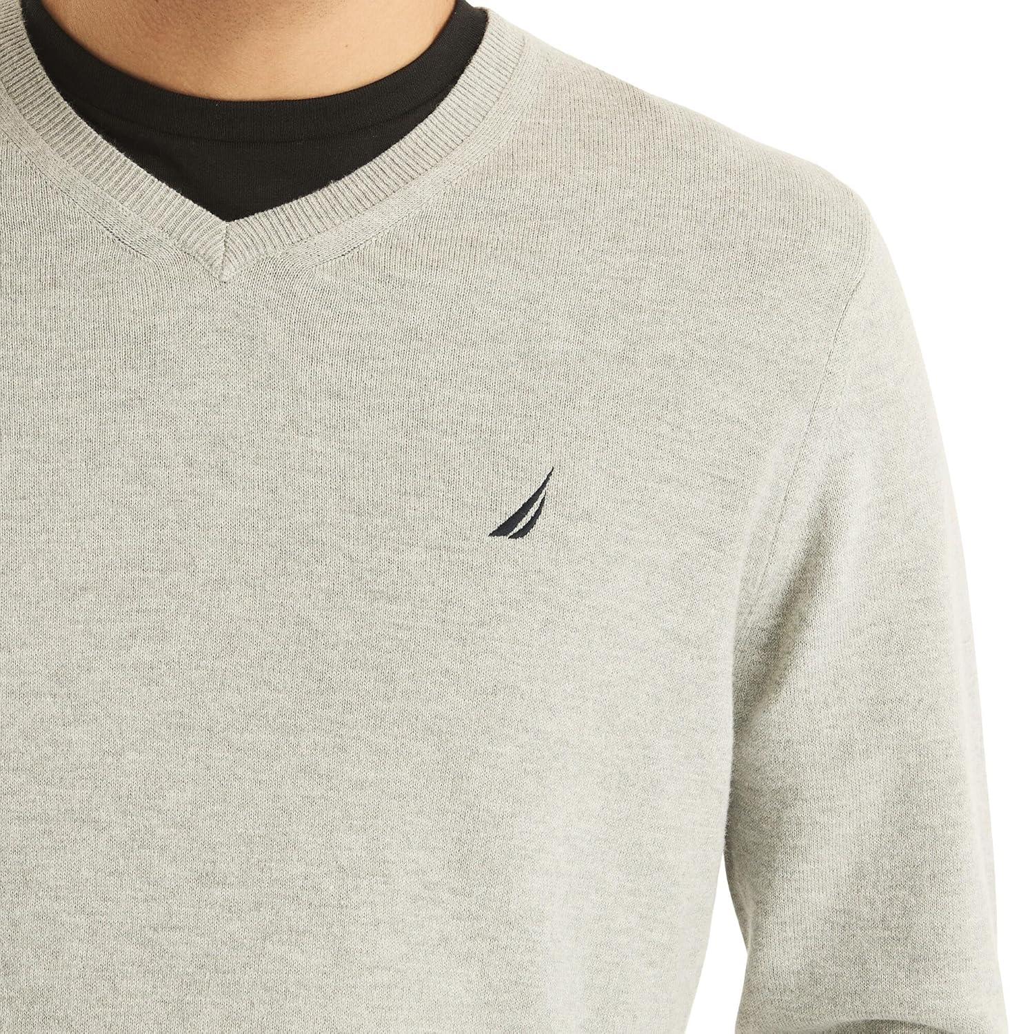 imageNautica Mens Nautica Navtech VNeck SweaterGreyheather