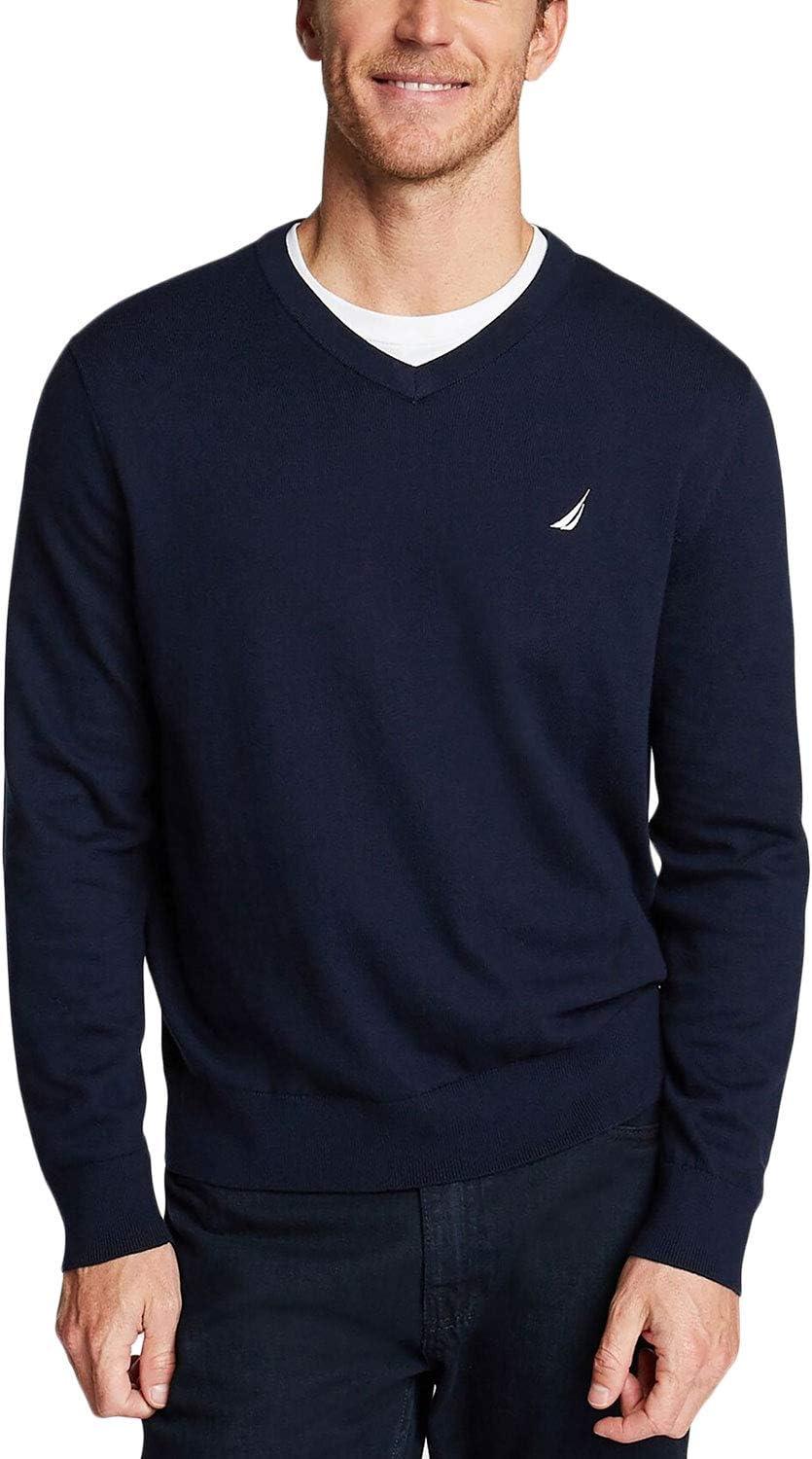 imageNautica Mens Nautica Navtech VNeck SweaterNavy
