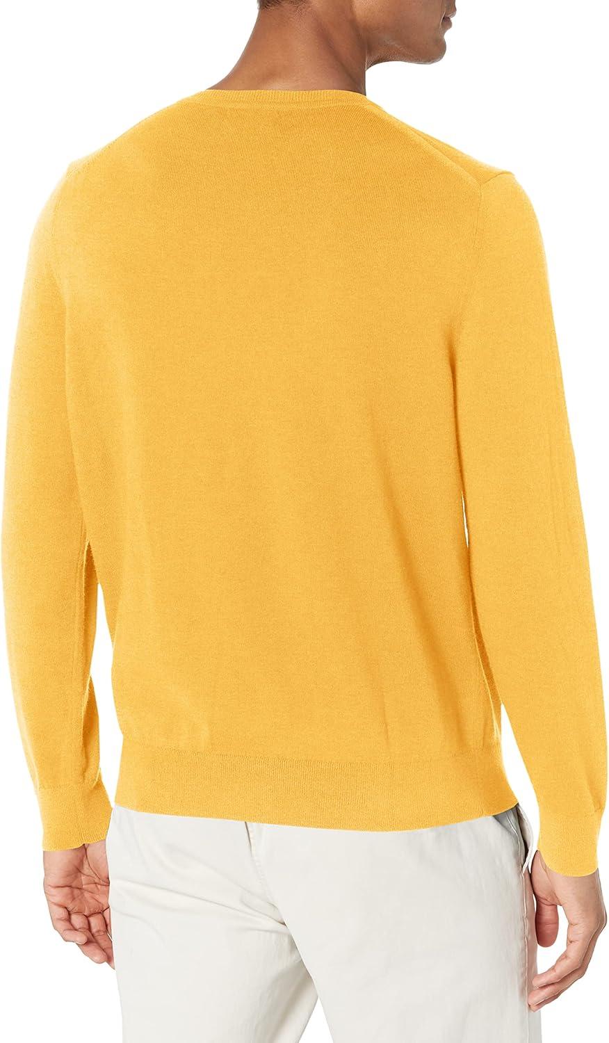 imageNautica Mens Nautica Navtech VNeck SweaterOchre Beach Heather