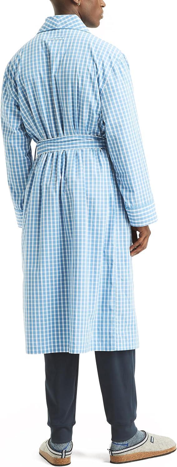 imageNautica Mens Nautica Sustainably Crafted Plaid RobeBlue Yonder